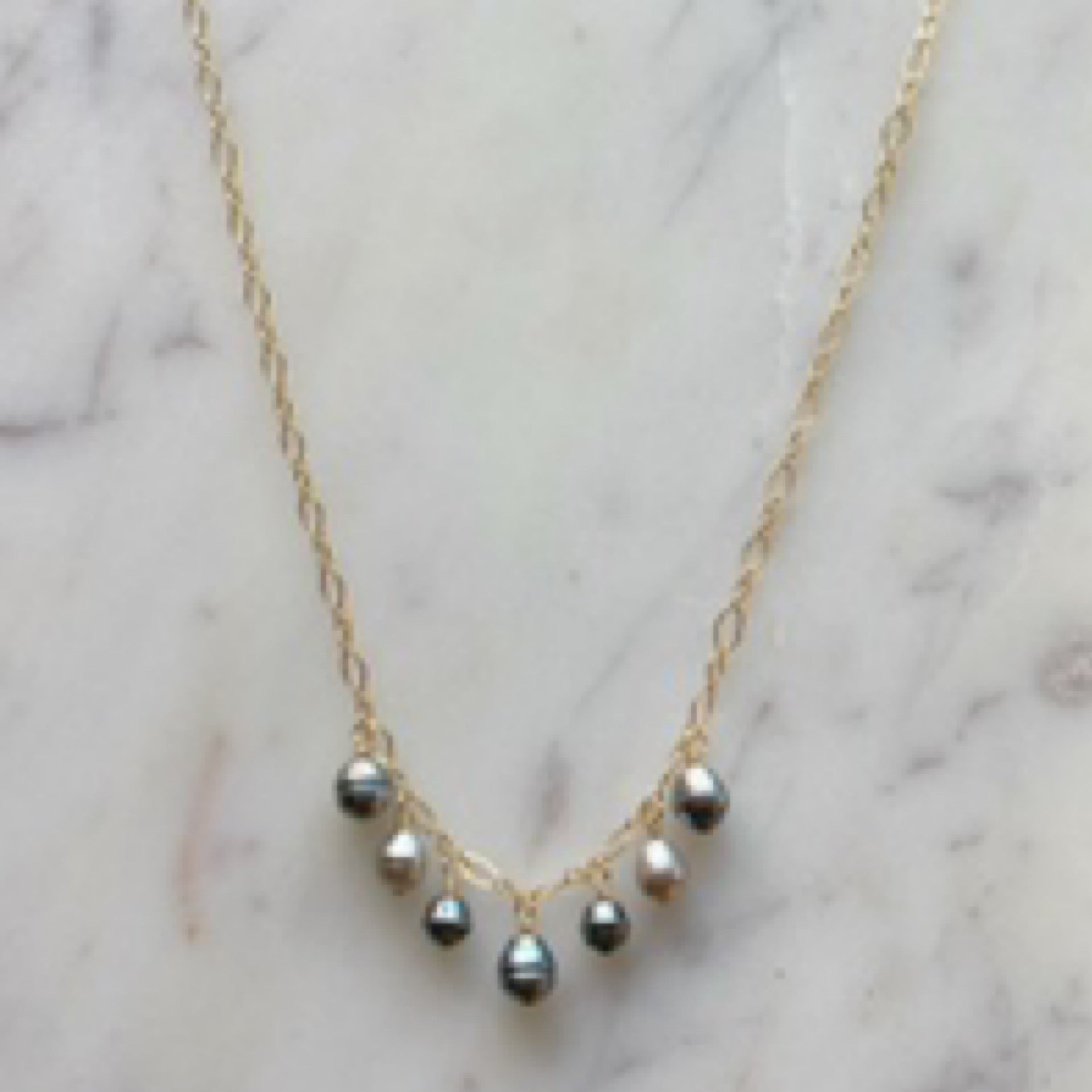 Keshi rainfall necklace (Z287) | Zaia Boutique